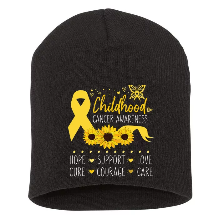 Childhood Cancer Support Family Childhood Cancer Awareness Short Acrylic Beanie