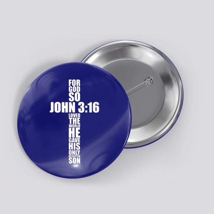 Christian Cross Saying Religiouss Bible Verse Button