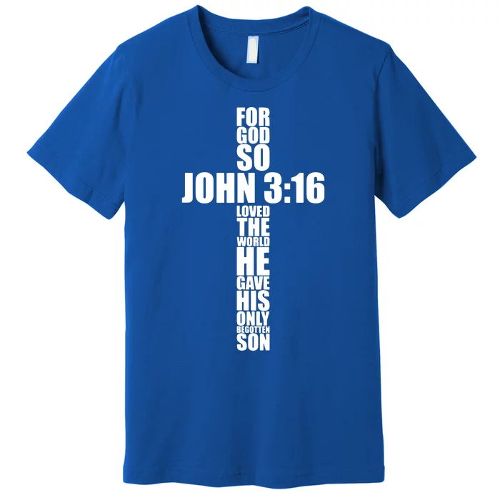 Christian Cross Saying Religiouss Bible Verse Premium T-Shirt