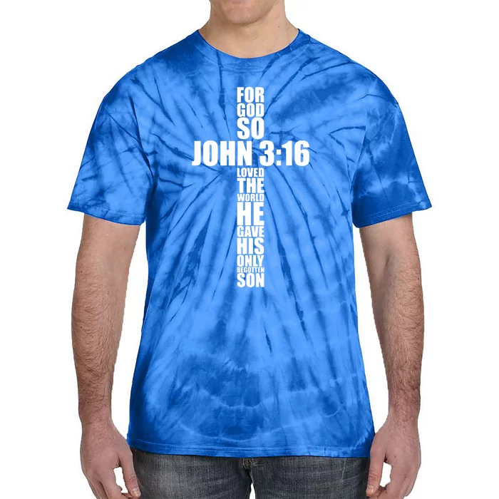 Christian Cross Saying Religiouss Bible Verse Tie-Dye T-Shirt