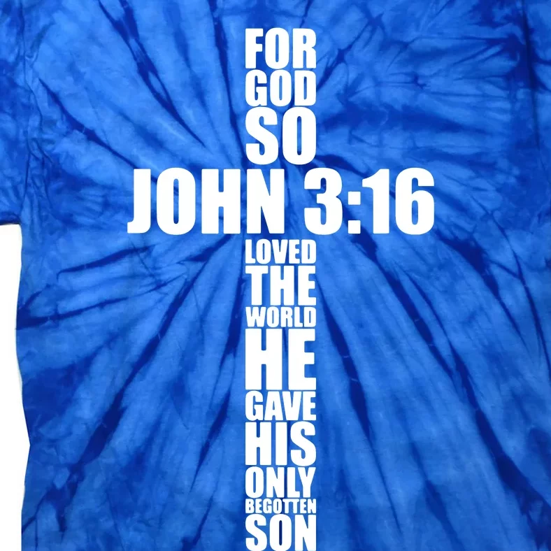 Christian Cross Saying Religiouss Bible Verse Tie-Dye T-Shirt