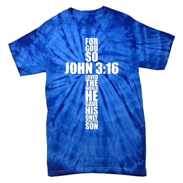 Christian Cross Saying Religiouss Bible Verse Tie-Dye T-Shirt