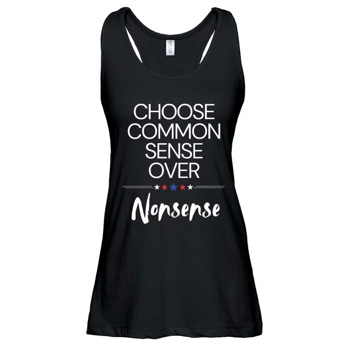 Choose Common Sense Over Nonsense Kamala Harris Ladies Essential Flowy Tank