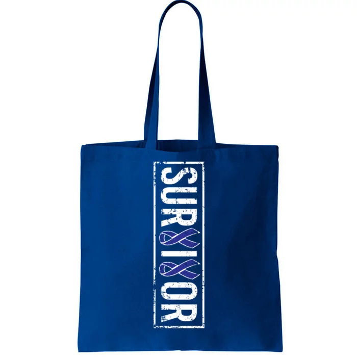 Colorectal Cancer Survivor Meaningful Gift Sideways Colon Health Awareness Cool Tote Bag