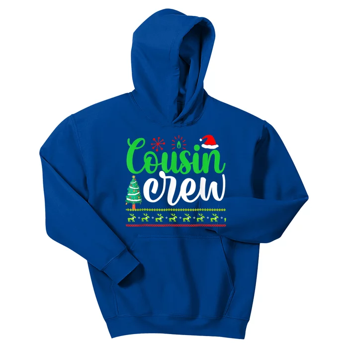 Cousin Crew Santa Hat Pajamas Matching Family Christmas Cool Gift Kids Hoodie