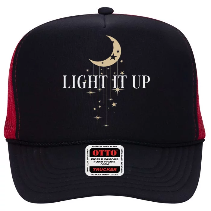 Crescent City Sweater Light It Up High Crown Mesh Trucker Hat