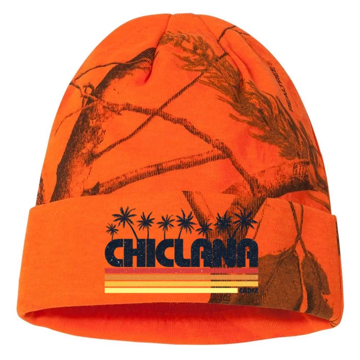 Chiclana Cadiz Spain Retro Tourism Cool Gift Kati - 12in Camo Beanie