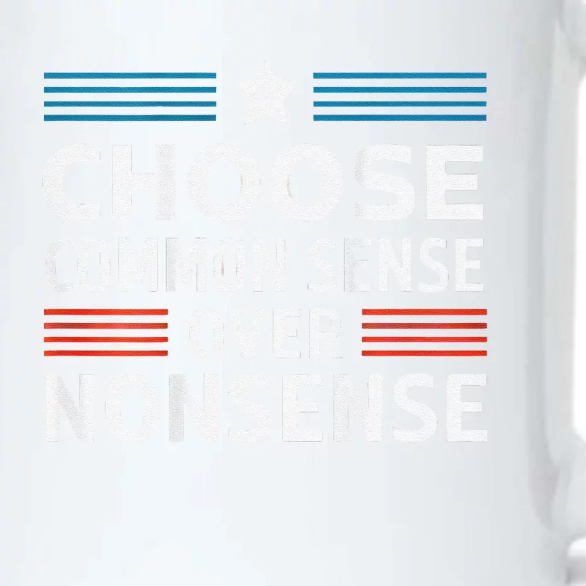 Choose Common Sense Over Nonsense 2024 Election Democrat Gif Black Color Changing Mug