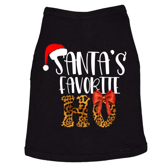 Cute Cheetah SantaS Favorite Ho Christmas Doggie Tank