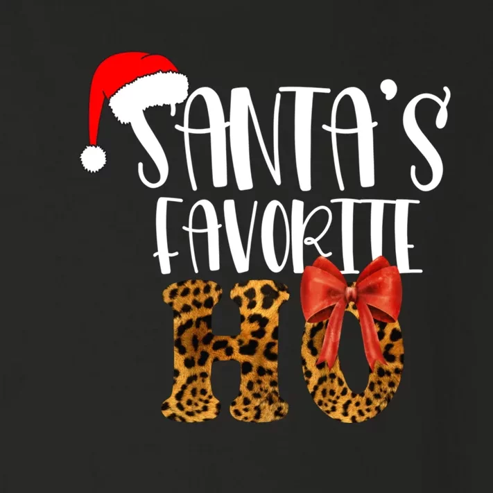 Cute Cheetah SantaS Favorite Ho Christmas Toddler Long Sleeve Shirt