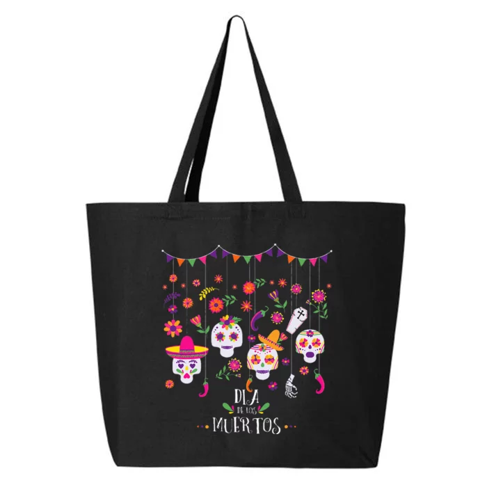 Colorful Calavera Skulls Celebration Mexican Holiday 25L Jumbo Tote