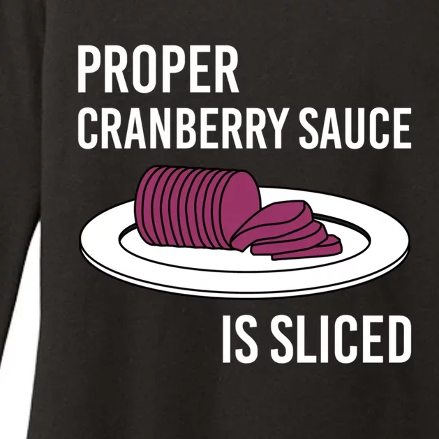 Canned Cranberry Sauce Is Right Jellied And Sliced Funny Gift Womens CVC Long Sleeve Shirt