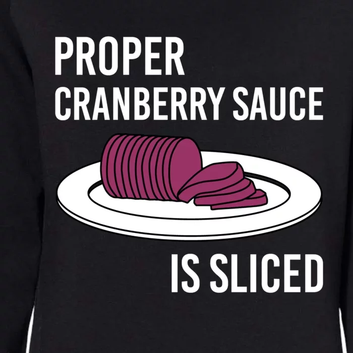 Canned Cranberry Sauce Is Right Jellied And Sliced Funny Gift Womens California Wash Sweatshirt