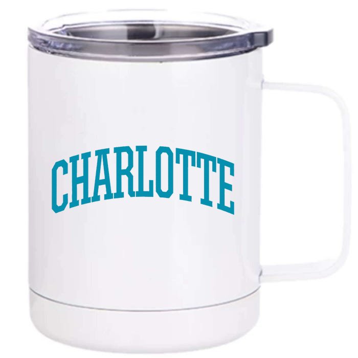 Charlotte Charlotte Sports Collegestyle Front & Back 12oz Stainless Steel Tumbler Cup