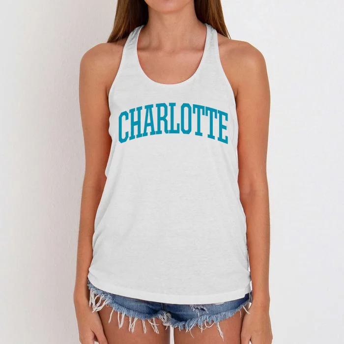 Charlotte Charlotte Sports Collegestyle Women's Knotted Racerback Tank