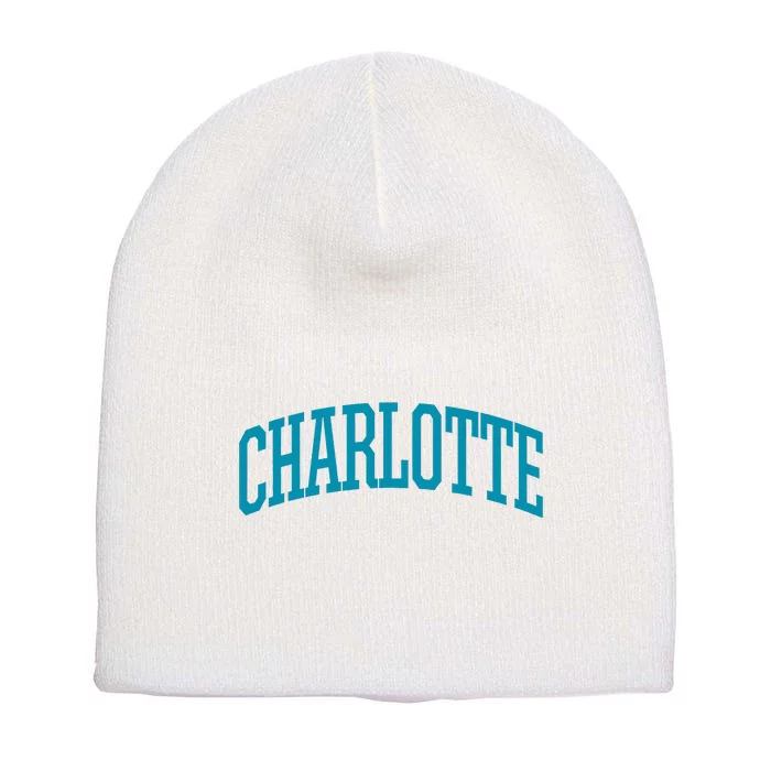 Charlotte Charlotte Sports Collegestyle Short Acrylic Beanie