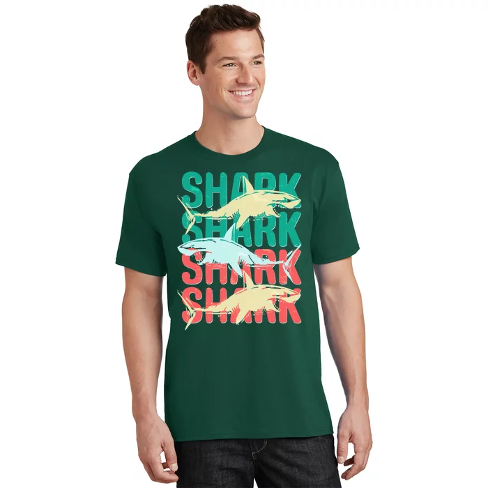 Cool Colorful Sharks T-Shirt