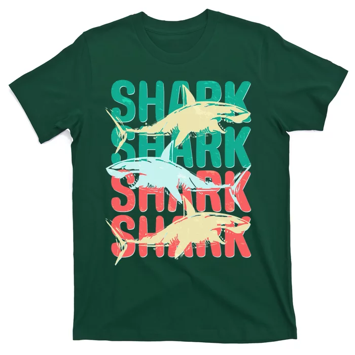 Cool Colorful Sharks T-Shirt