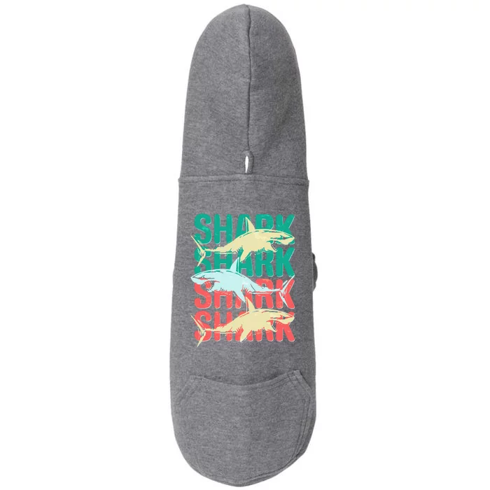 Cool Colorful Sharks Doggie 3-End Fleece Hoodie