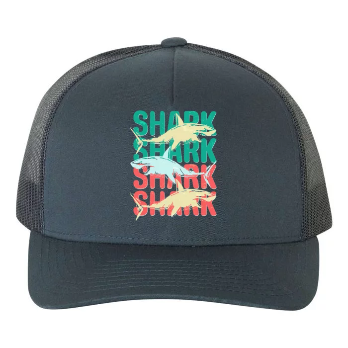 Cool Colorful Sharks Yupoong Adult 5-Panel Trucker Hat