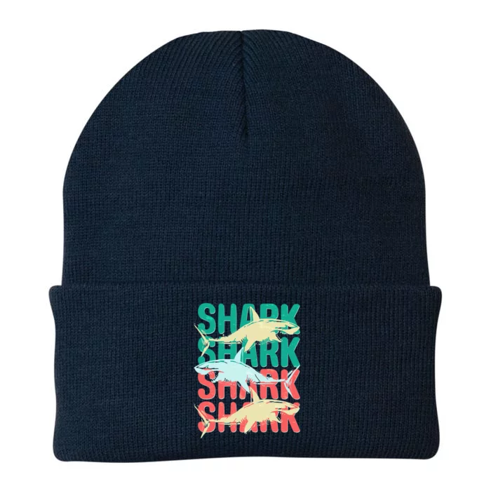 Cool Colorful Sharks Knit Cap Winter Beanie