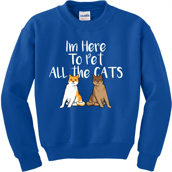 Cute Cat Saying Design For CatLovers And Cat Moms Gift Kids Sweatshirt