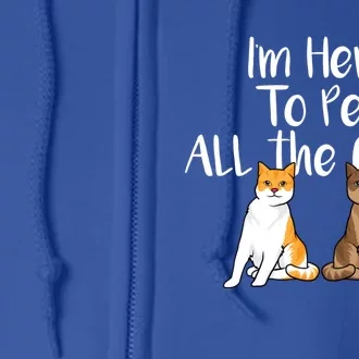 Cute Cat Saying Design For CatLovers And Cat Moms Gift Full Zip Hoodie