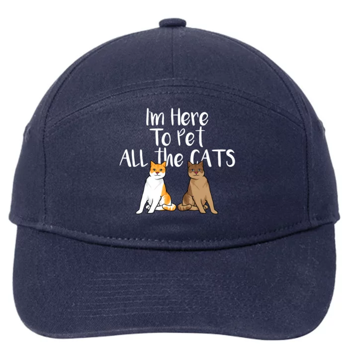 Cute Cat Saying Design For CatLovers And Cat Moms Gift 7-Panel Snapback Hat