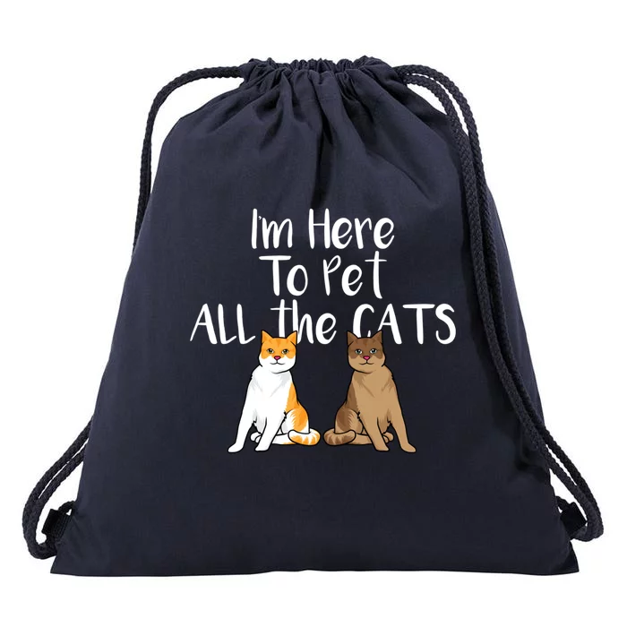 Cute Cat Saying Design For CatLovers And Cat Moms Gift Drawstring Bag