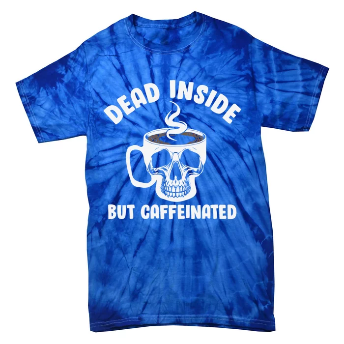 Coffee Cup Skeleton Funny Coffee Graphic Plus Size Gift Tie-Dye T-Shirt