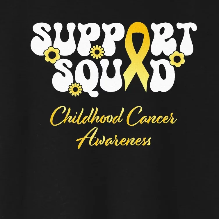 Childhood Cancer Support Squad Childhood Cancer Awareness Women's Crop Top Tee