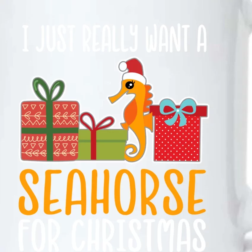 Cute Christmas Seahorse I Want A Seahorse Meaningful Gift Black Color Changing Mug