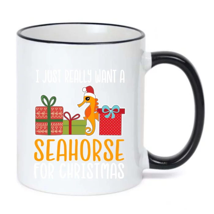 Cute Christmas Seahorse I Want A Seahorse Meaningful Gift Black Color Changing Mug