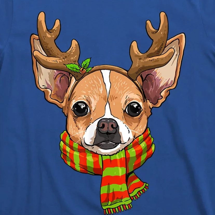 Chihuahua Christmas Santa Clause Dog Reindeer Xmas Dog Lover Gift T-Shirt