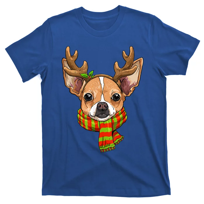 Chihuahua Christmas Santa Clause Dog Reindeer Xmas Dog Lover Gift T-Shirt