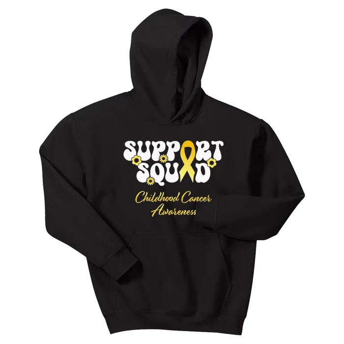 Childhood Cancer Support Squad Childhood Cancer Awareness Kids Hoodie