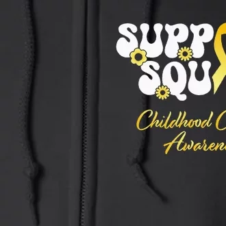 Childhood Cancer Support Squad Childhood Cancer Awareness Full Zip Hoodie