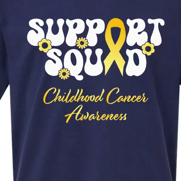 Childhood Cancer Support Squad Childhood Cancer Awareness Sueded Cloud Jersey T-Shirt