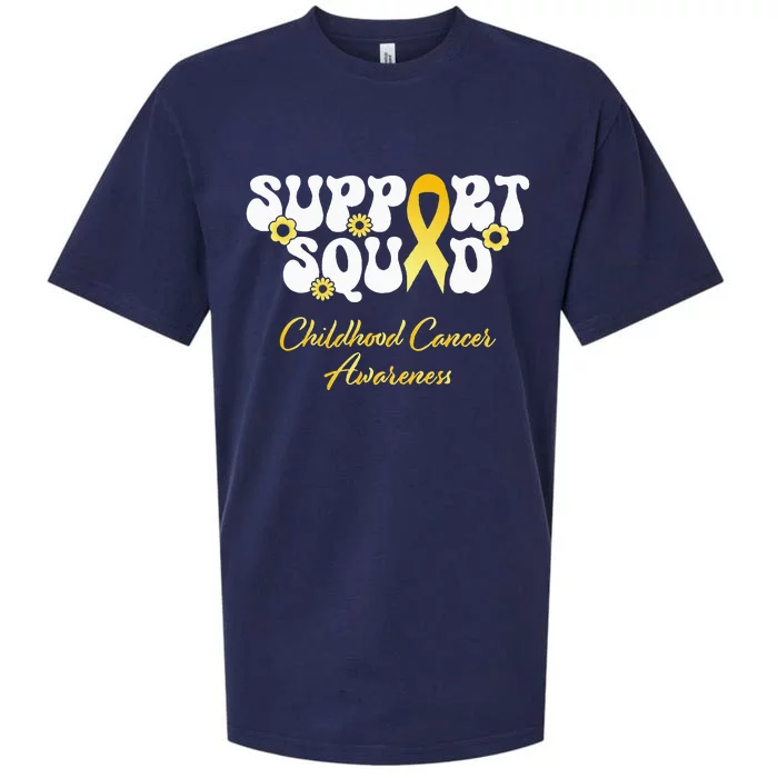 Childhood Cancer Support Squad Childhood Cancer Awareness Sueded Cloud Jersey T-Shirt