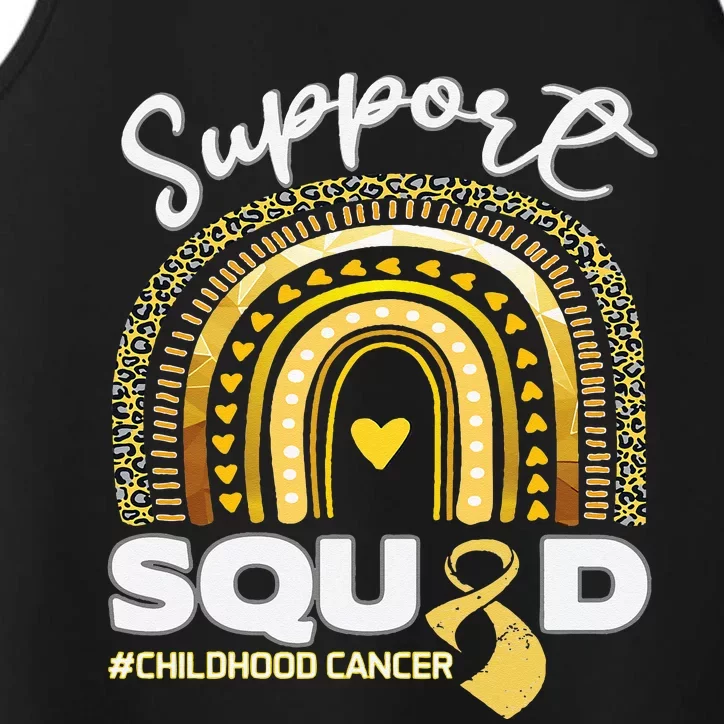 Childhood Cancer Support Squad Gold Ribbon Performance Tank