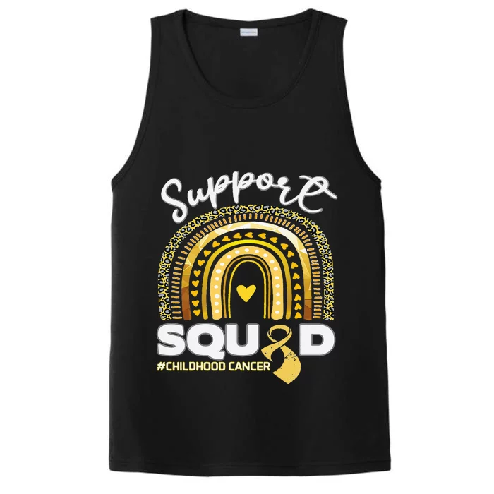 Childhood Cancer Support Squad Gold Ribbon Performance Tank