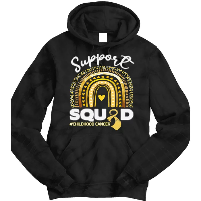 Childhood Cancer Support Squad Gold Ribbon Tie Dye Hoodie