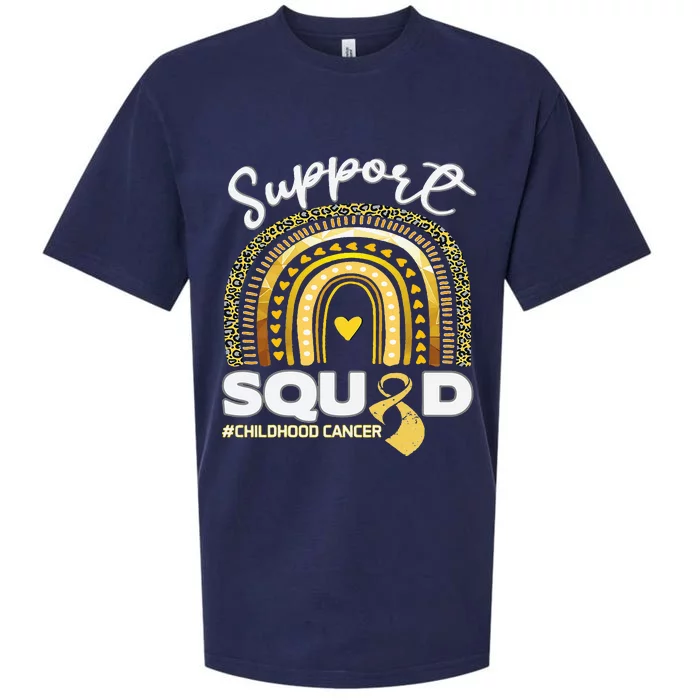 Childhood Cancer Support Squad Gold Ribbon Sueded Cloud Jersey T-Shirt