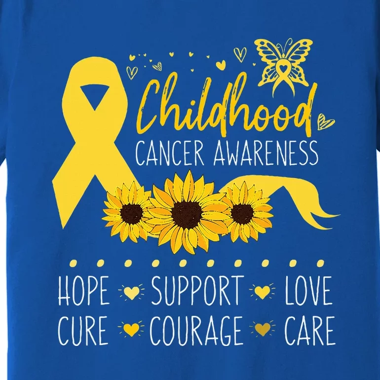 Childhood Cancer Support Family Childhood Cancer Awareness Premium T-Shirt