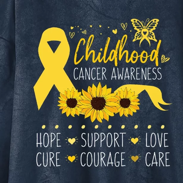 Childhood Cancer Support Family Childhood Cancer Awareness Hooded Wearable Blanket