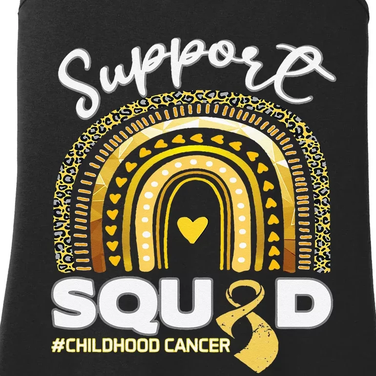 Childhood Cancer Support Squad Gold Ribbon Ladies Essential Tank