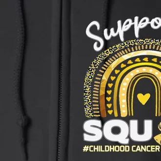 Childhood Cancer Support Squad Gold Ribbon Full Zip Hoodie