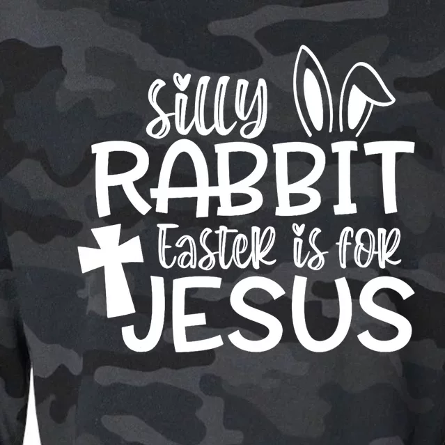 Christians Cute Silly Rabbit Easter Is For Jesus Cropped Pullover Crew