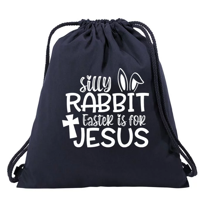 Christians Cute Silly Rabbit Easter Is For Jesus Drawstring Bag