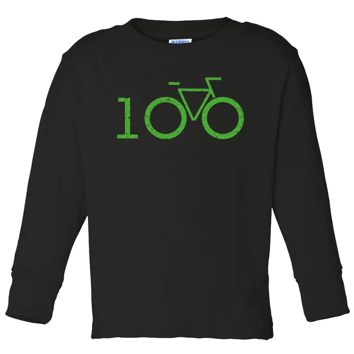 Cool Cycling S Century Ride 100 Toddler Long Sleeve Shirt